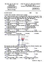Đề kiểm tra học kỳ I môn Hóa học Lớp 11 - Mã đề 310 - Năm học 2018-2019 - Sở giáo dục và đào tạo Quảng Nam